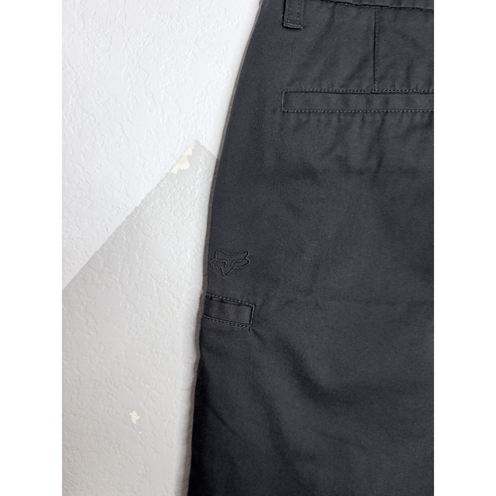 Fox Racing Youth Essex Shorts Boys 26 Black Chino Skate BMX Moto 8" Inseam - Picture 7 of 12